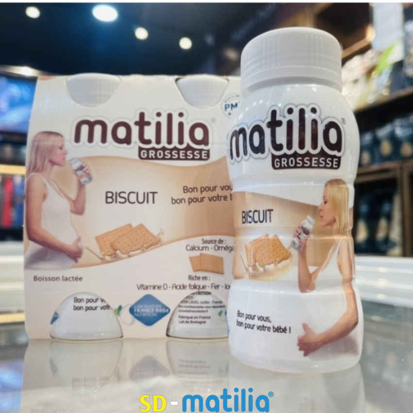 Review sữa bầu Matilia Grossesse vị Biscuit