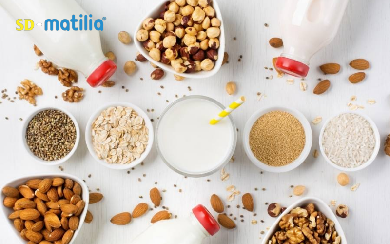 Sữa hạt tốt cho bà bầu chứa nhiều chất xơ và chất béo lành mạnh tốt cho tim mạnh và trí não của thai nhi