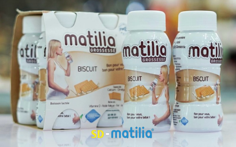 Sữa bầu Matilia hương vị bánh bích quy mới thơm ngon, dễ uống giúp mẹ bầu giảm cảm giác ngấy khi uống 