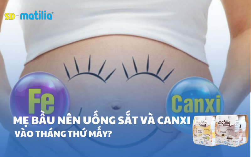 Mẹ bầu nên uống sắt và canxi vào tháng thứ mấy?