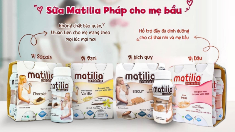 Sữa Matilia là sản phẩm sữa nổi tiếng đến từ Pháp dành riêng cho mẹ bầu
