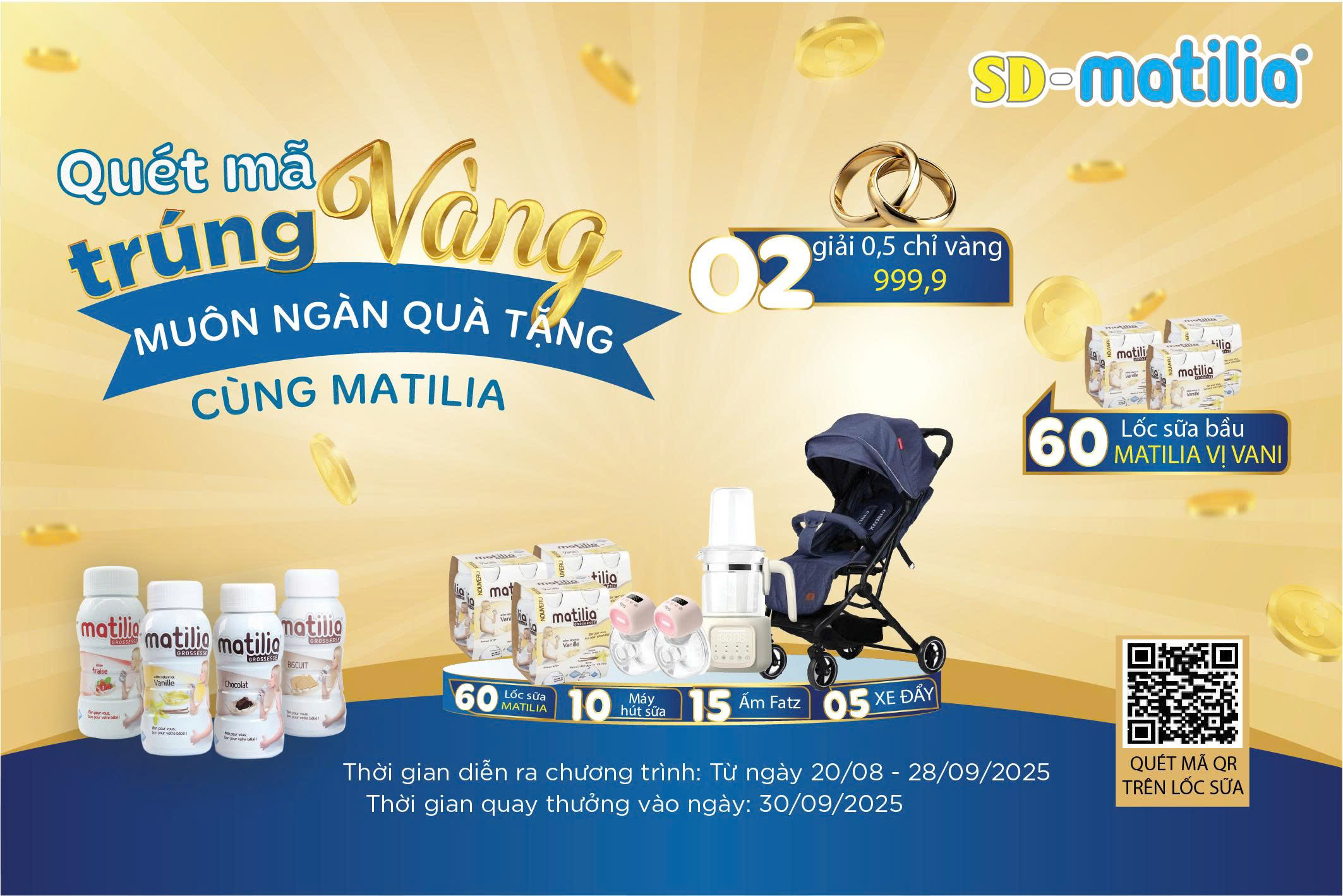 Chính thức khởi động chương trình " Quét mã trúng vàng - Muôn ngàn quà tặng" cùng Matilia