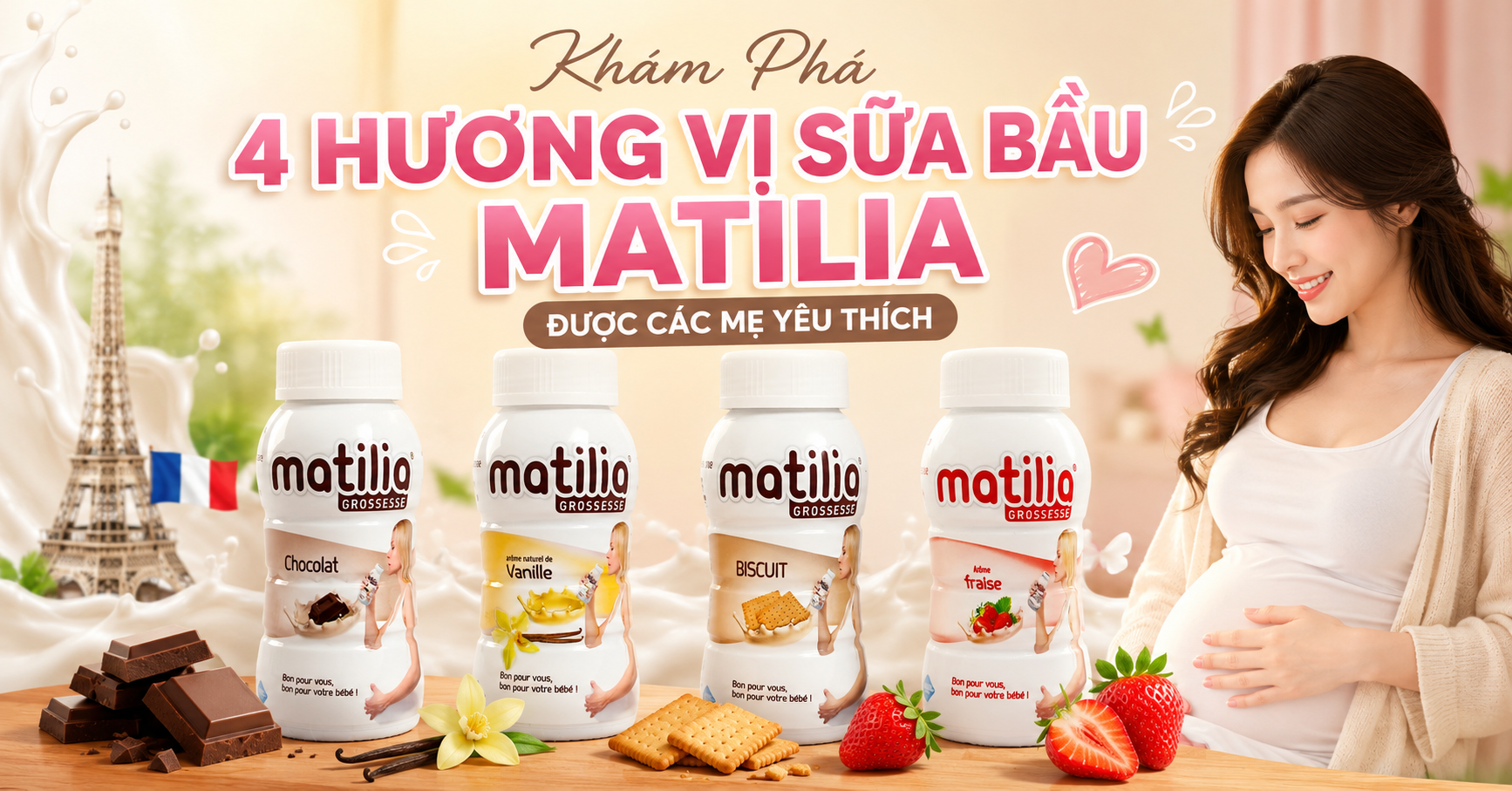 Khám Phá 4 Hương Vị Sữa Bầu Matilia Được Các Mẹ Yêu Thích