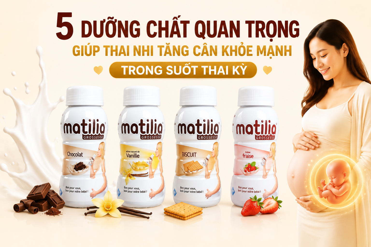 5 Dưỡng Chất Quan Trọng Giúp Thai Nhi Tăng Cân Khỏe Mạnh Trong Suốt Thai Kỳ